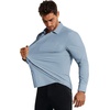 image:imageCOOFANDY Mens Muscle Fit Dress Shirts Casual Button Down Long Sleeve  4Way Stretch Wrinkle Free Slim Fit Lightweight Breathable Move Freely Bussiness Casual Soft and SkinFriendlyHaze Blue