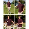 image:imageCOOFANDY Mens Polo Shirts Short Sleeve Quick Dry Performance Golf Polos Tactical Work Shirts with Pen PocketWine Red Polo