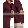 image:imageCOOFANDY Mens Polo Shirts Short Sleeve Quick Dry Performance Golf Polos Tactical Work Shirts with Pen PocketWine Red Polo