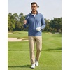 image:imageCOOFANDY Mens Quarter Zip Pullover Fleece Lightweight Mock Neck Sweatshirt  Basic 14 Zip Half Zipper Sweater High Neck 34 Zip Up Thermal Turtleneck Classic Long Sleeve Casual Golf Dress WinterBlue