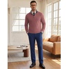 image:imageCOOFANDY Mens Quarter Zip Pullover Fleece Lightweight Mock Neck Sweatshirt  Basic 14 Zip Half Zipper Sweater High Neck 34 Zip Up Thermal Turtleneck Classic Long Sleeve Casual Golf Dress WinterDark Red