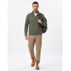 image:imageCOOFANDY Mens Quarter Zip Pullover Fleece Lightweight Mock Neck Sweatshirt  Basic 14 Zip Half Zipper Sweater High Neck 34 Zip Up Thermal Turtleneck Classic Long Sleeve Casual Golf Dress WinterArmy Green
