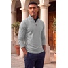image:imageCOOFANDY Mens Quarter Zip Pullover Fleece Lightweight Mock Neck Sweatshirt  Basic 14 Zip Half Zipper Sweater High Neck 34 Zip Up Thermal Turtleneck Classic Long Sleeve Casual Golf Dress WinterLight Gray