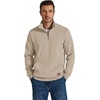image:imageCOOFANDY Mens Quarter Zip Pullover Wrinkle Free 14 Sweatshirt with Pocket  Quilted Texture 2026 Fall Fashion Long Sleeve Lightweight Collar Golf Pullover and SweaterKhaki