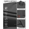 image:imageCOOFANDY Mens Quarter Zip Pullover Wrinkle Free 14 Sweatshirt with Pocket  Quilted Texture 2026 Fall Fashion Long Sleeve Lightweight Collar Golf Pullover and SweaterDark Gray