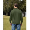 image:imageCOOFANDY Mens Quarter Zip Pullover Wrinkle Free 14 Sweatshirt with Pocket  Quilted Texture 2026 Fall Fashion Long Sleeve Lightweight Collar Golf Pullover and SweaterArmy Green