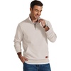 image:imageCOOFANDY Mens Quarter Zip Pullover Wrinkle Free 14 Sweatshirt with Pocket  Quilted Texture 2026 Fall Fashion Long Sleeve Lightweight Collar Golf Pullover and SweaterLight Khaki