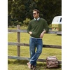image:imageCOOFANDY Mens Quarter Zip Pullover Wrinkle Free 14 Sweatshirt with Pocket  Quilted Texture 2026 Fall Fashion Long Sleeve Lightweight Collar Golf Pullover and SweaterArmy Green