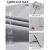 image:imageCOOFANDY Mens Quarter Zip Pullover Wrinkle Free 14 Sweatshirt with Pocket  Quilted Texture 2026 Fall Fashion Long Sleeve Lightweight Collar Golf Pullover and SweaterLight Gray
