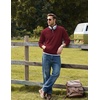 image:imageCOOFANDY Mens Quarter Zip Pullover Wrinkle Free 14 Sweatshirt with Pocket  Quilted Texture 2026 Fall Fashion Long Sleeve Lightweight Collar Golf Pullover and SweaterWine Red