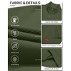 image:imageCOOFANDY Mens Quarter Zip Pullover Wrinkle Free 14 Sweatshirt with Pocket  Quilted Texture 2026 Fall Fashion Long Sleeve Lightweight Collar Golf Pullover and SweaterArmy Green