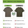 image:imageCOOFANDY Mens Short Sleeve Mock Neck Sweater Casual Slim Fit Basic Tops  SilkySoft FabricShort Sleeve Mock NeckSlim Fit Basic TopBlazerReady LayeringBusiness Casual StyleFashionStylishArmy Green