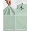 image:imageCOOFANDY Mens Stretch Dress Shirts Short Sleeve Casual Button Down Shirts with PocketLight Green