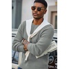 image:imageCOOFANDY Mens Sweater Crewneck Pullover Waffle Knit Long Sleeve Sweaters  Crewneck Classic Design Waffle Knit Textured Raglan Long Sleeve Soft Warm Comfort Durable Thick Stretch Regular FitLight Grey