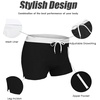 image:imageCOOFANDY Mens Swim Trunks Bathing Suit Swim Brief Square Leg Board Short1  Black and White