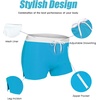 image:imageCOOFANDY Mens Swim Trunks Bathing Suit Swim Brief Square Leg Board Short1  Blue and White
