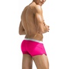 image:imageCOOFANDY Mens Swim Trunks Bathing Suit Swim Brief Square Leg Board Short1  Fluorescent Pink and White