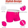 image:imageCOOFANDY Mens Swim Trunks Bathing Suit Swim Brief Square Leg Board Short1  Fluorescent Pink and White