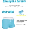 image:imageCOOFANDY Mens Swim Trunks Bathing Suit Swim Brief Square Leg Board Short1  Ice Blue and White
