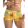 image:imageCOOFANDY Mens Swim Trunks Bathing Suit Swim Brief Square Leg Board Short1  Orange Flower