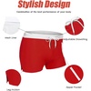 image:imageCOOFANDY Mens Swim Trunks Bathing Suit Swim Brief Square Leg Board Short1  Red and White