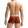 image:imageCOOFANDY Mens Swim Trunks Bathing Suit Swim Brief Square Leg Board Short1  Striped Orange