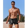image:imageCOOFANDY Mens Swim Trunks Bathing Suit Swim Brief Square Leg Board ShortAmerican Flagblack