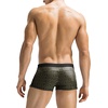 image:imageCOOFANDY Mens Swim Trunks Bathing Suit Swim Brief Square Leg Board ShortArmy Green and Black Triangle