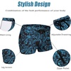 image:imageCOOFANDY Mens Swim Trunks Bathing Suit Swim Brief Square Leg Board ShortBlue Leaf and Black