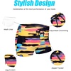 image:imageCOOFANDY Mens Swim Trunks Bathing Suit Swim Brief Square Leg Board ShortColorful Ribbon