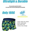 image:imageCOOFANDY Mens Swim Trunks Bathing Suit Swim Brief Square Leg Board ShortGreen Monstera