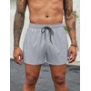image:imageCOOFANDY Mens Swim Trunks Quick Dry Bathing Suit with Pockets Swimwear Beach Board Short Swimsuit SXXLLight Gray