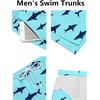 image:imageCOOFANDY Mens Swim Trunks Quick Dry Board Shorts Swimwear Bathing Suit  Quickdry FourWay Stretch FabricTriangular Mesh Lining3 inch InseamTwo Side Pockets Lightweight Beach Stuff for MenP Shark Green