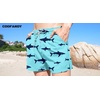 image:imageCOOFANDY Mens Swim Trunks Quick Dry Board Shorts Swimwear Bathing Suit  Quickdry FourWay Stretch FabricTriangular Mesh Lining3 inch InseamTwo Side Pockets Lightweight Beach Stuff for MenP Shark Green