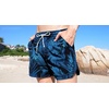image:imageCOOFANDY Mens Swim Trunks Quick Dry Board Shorts Swimwear Bathing Suit  Quickdry FourWay Stretch FabricTriangular Mesh Lining3 inch InseamTwo Side Pockets Lightweight Beach Stuff for MenP Blue Leaves