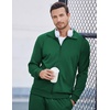 image:imageCOOFANDY Mens Tracksuit Casual Sweatsuit 2 Piece Full Zip Jogging Suit Set  Full Zip TrackSuit Stand Collar Elastic Waist Drawstring 5 Pockets Casual Athletic Jogging Outfits Fall Sport Sweat SuitGreen