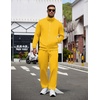 image:imageCOOFANDY Mens Tracksuit Casual Sweatsuit 2 Piece Full Zip Jogging Suit Set  Full Zip TrackSuit Stand Collar Elastic Waist Drawstring 5 Pockets Casual Athletic Jogging Outfits Fall Sport Sweat SuitYellow