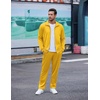 image:imageCOOFANDY Mens Tracksuit Casual Sweatsuit 2 Piece Full Zip Jogging Suit Set  Full Zip TrackSuit Stand Collar Elastic Waist Drawstring 5 Pockets Casual Athletic Jogging Outfits Fall Sport Sweat SuitYellow