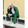 image:imageCOOFANDY Mens Tracksuit Casual Sweatsuit 2 Piece Full Zip Jogging Suit Set  Full Zip TrackSuit Stand Collar Elastic Waist Drawstring 5 Pockets Casual Athletic Jogging Outfits Fall Sport Sweat SuitGreen