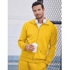 image:imageCOOFANDY Mens Tracksuit Casual Sweatsuit 2 Piece Full Zip Jogging Suit Set  Full Zip TrackSuit Stand Collar Elastic Waist Drawstring 5 Pockets Casual Athletic Jogging Outfits Fall Sport Sweat SuitYellow
