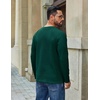 image:imageCOOFANDY Mens Waffle Long Sleeve Shirt Crew Neck TShirts Cotton Tee Shirts  Knit ShirtsLightweightRaglan sleeveX Chest StitchRibbed CollarFashion PulloverCasual WearGym ShirtFall Winter WearGreen