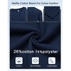 image:imageCOOFANDY Mens Waffle Long Sleeve Shirt Crew Neck TShirts Cotton Tee Shirts  Knit ShirtsLightweightRaglan sleeveX Chest StitchRibbed CollarFashion PulloverCasual WearGym ShirtFall Winter WearNavy Blue