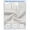 image:imageCOOFANDY Mens Waffle Long Sleeve Shirt Crew Neck TShirts Cotton Tee Shirts  Knit ShirtsLightweightRaglan sleeveX Chest StitchRibbed CollarFashion PulloverCasual WearGym ShirtFall Winter WearWhite