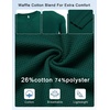 image:imageCOOFANDY Mens Waffle Long Sleeve Shirt Crew Neck TShirts Cotton Tee Shirts  Knit ShirtsLightweightRaglan sleeveX Chest StitchRibbed CollarFashion PulloverCasual WearGym ShirtFall Winter WearGreen
