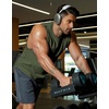 image:imageCOOFANDY Mens Workout Tank Tops Cotton Cut Off Sleeveless Muscle Gym Shirts  DropArmhole Tank Top Soft Breathable Cotton Fabric Athletic Sleeveless Tee Shirt Exercise Running Tank For Summer BeachArmy Green