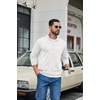 image:imageCOOFANDY Mens Zip Up Sweatshirt Casual Lightweight Jackets Full Zip Sweater  Soft Knit Textured Fabric Stand Collar 2 Side Pockets Long Sleeve Fashion Stylish Ribbed Cuffs And Hem For Fall WinterWhite