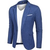image:imageCOOFANDY Mens Blazer Casual Sport Coats Slim Fit Lightweight Sports Jacket  One Button Suit JacketLinen BlazerPlaid Blazer Shoulder PadsRoyal Blue