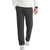 image:imageCOOFANDY Mens Casual Cotton Pant Knit Elastic Waist Yoga Pant with Pocket  Drawstring Waist Stretch Soft Fabric Jogger Sweatpants for Gym Running Relaxed Fit Straight Leg lightweight BreathableDark Grey