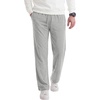 image:imageCOOFANDY Mens Casual Cotton Pant Knit Elastic Waist Yoga Pant with Pocket  Drawstring Waist Stretch Soft Fabric Jogger Sweatpants for Gym Running Relaxed Fit Straight Leg lightweight BreathableLight Grey