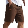 image:imageCOOFANDY Mens Casual Shorts 9 Chino Cotton Shorts Summer Beach Shorts 2026  Drawstring Shorts with Pockets Soft Stretch Lightweight Breathable Vacation Goft Chino Twill Classic fitBrown